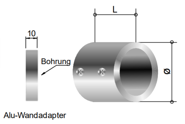 Rohrhalterung Edelstahl mit Rohrfixierung